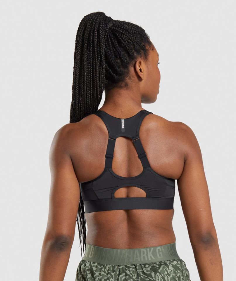 Women's Gymshark Speed Sports Bra Black | NZ 3OGZFQ